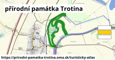 ikona Turistická mapa turisticky-atlas v prirodni-pamatka-trotina