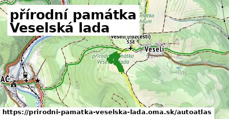 ikona Mapa autoatlas v prirodni-pamatka-veselska-lada