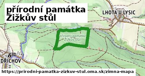 ikona Zimná mapa zimna-mapa v prirodni-pamatka-zizkuv-stul