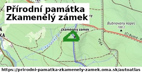 ikona Mapa autoatlas v prirodni-pamatka-zkamenely-zamek