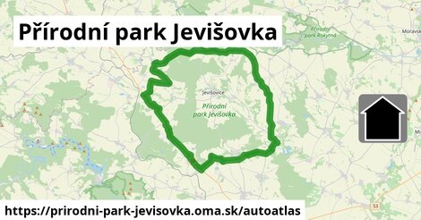 ikona Mapa autoatlas v prirodni-park-jevisovka