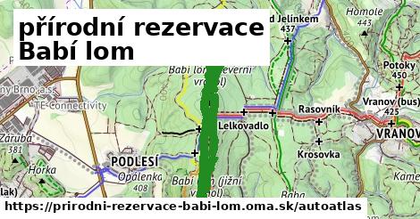 ikona Mapa autoatlas v prirodni-rezervace-babi-lom