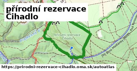 ulice v přírodní rezervace Čihadlo