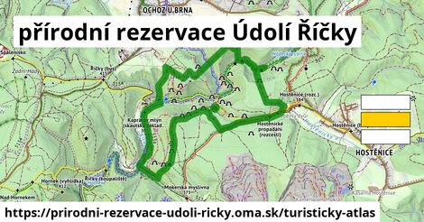 ikona Turistická mapa turisticky-atlas v prirodni-rezervace-udoli-ricky