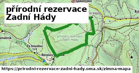 ikona Zimná mapa zimna-mapa v prirodni-rezervace-zadni-hady