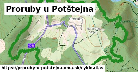 ikona Proruby u Potštejna: 3,9 km trás cykloatlas v proruby-u-potstejna