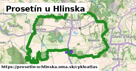ikona Prosetín u Hlinska: 5,0 km trás cykloatlas v prosetin-u-hlinska