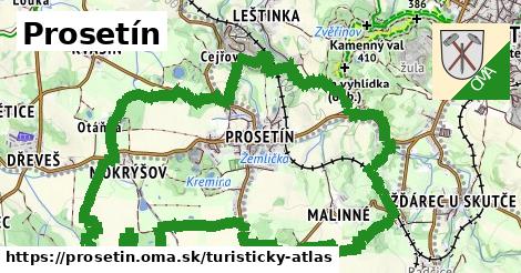 ikona Prosetín: 0 m trás turisticky-atlas v prosetin