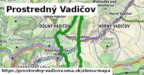 ikona Prostredný Vadičov: 0 m trás zimna-mapa v prostredny-vadicov