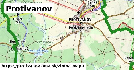 ikona Protivanov: 10,8 km trás zimna-mapa v protivanov