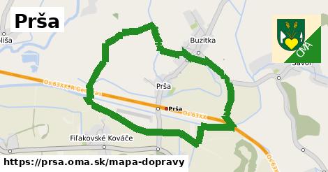 ikona Prša: 16 km trás mapa-dopravy v prsa