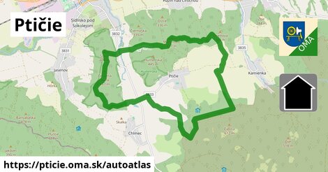 ikona Mapa autoatlas v pticie