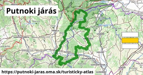 ikona Turistická mapa turisticky-atlas v putnoki-jaras