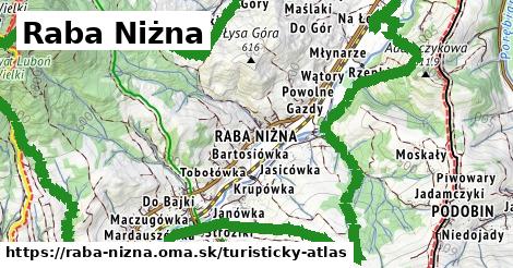 ikona Turistická mapa turisticky-atlas v raba-nizna