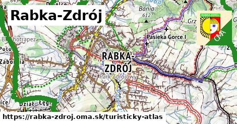 ikona Rabka-Zdrój: 49 km trás turisticky-atlas v rabka-zdroj