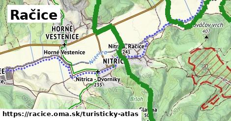 ikona Račice: 0,94 km trás turisticky-atlas v racice