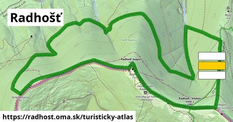 ikona Radhošť: 1,72 km trás turisticky-atlas v radhost