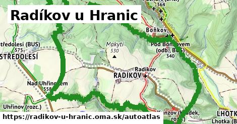 ikona Mapa autoatlas v radikov-u-hranic