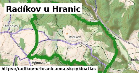ikona Radíkov u Hranic: 8,3 km trás cykloatlas v radikov-u-hranic