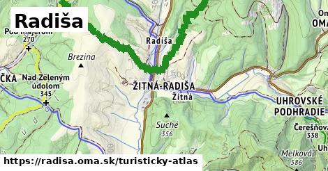 ikona Radiša: 7,0 km trás turisticky-atlas v radisa