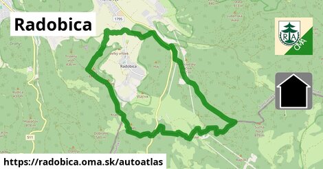 ikona Mapa autoatlas v radobica