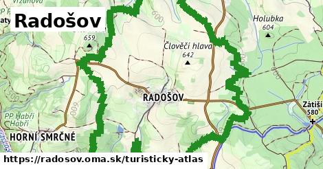 ikona Turistická mapa turisticky-atlas v radosov