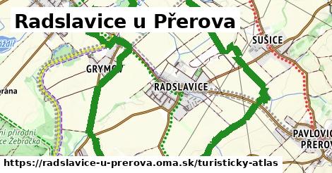 ikona Radslavice u Přerova: 3,7 km trás turisticky-atlas v radslavice-u-prerova
