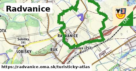 ikona Radvanice: 1,30 km trás turisticky-atlas v radvanice