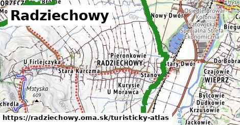 ikona Radziechowy: 10,6 km trás turisticky-atlas v radziechowy