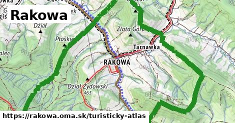 ikona Rakowa: 8,4 km trás turisticky-atlas v rakowa