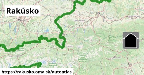 ikona Mapa autoatlas v rakusko