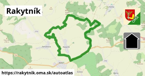 ikona Mapa autoatlas v rakytnik