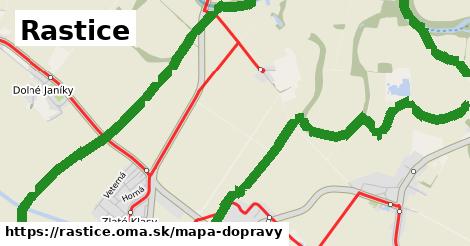 ikona Rastice: 32 km trás mapa-dopravy v rastice