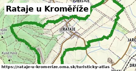 ikona Rataje u Kroměříže: 0 m trás turisticky-atlas v rataje-u-kromerize