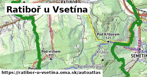 ikona Mapa autoatlas v ratibor-u-vsetina