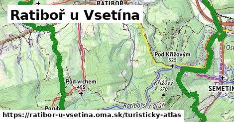 ikona Ratiboř u Vsetína: 0 m trás turisticky-atlas v ratibor-u-vsetina