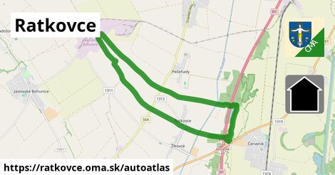 ikona Mapa autoatlas v ratkovce