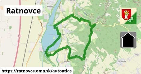 ikona Mapa autoatlas v ratnovce