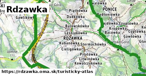 ikona Rdzawka: 8,4 km trás turisticky-atlas v rdzawka