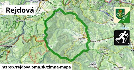 ikona Rejdová: 6,0 km trás zimna-mapa v rejdova