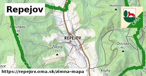 ikona Repejov: 0 m trás zimna-mapa v repejov