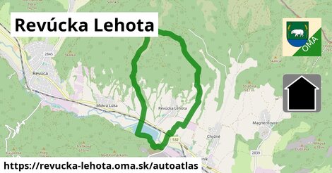 ikona Mapa autoatlas v revucka-lehota