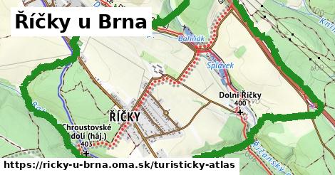 ikona Říčky u Brna: 3,2 km trás turisticky-atlas v ricky-u-brna