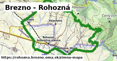 ikona Brezno - Rohozná: 0 m trás zimna-mapa v rohozna.brezno