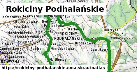 ikona Mapa autoatlas v rokiciny-podhalanskie