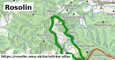 ikona Turistická mapa turisticky-atlas v rosolin