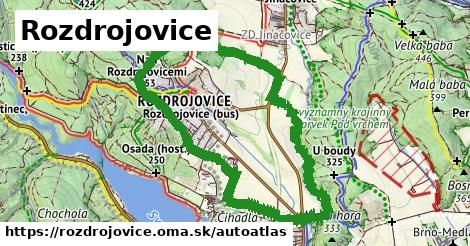 ikona Mapa autoatlas v rozdrojovice