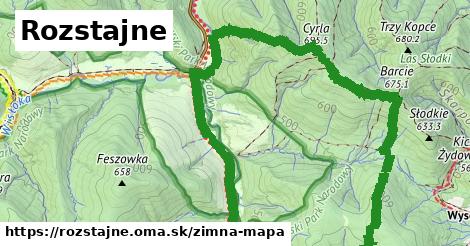 ikona Rozstajne: 0 m trás zimna-mapa v rozstajne