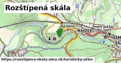 ikona Turistická mapa turisticky-atlas v rozstipena-skala