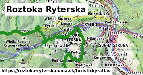 ikona Turistická mapa turisticky-atlas v roztoka-ryterska